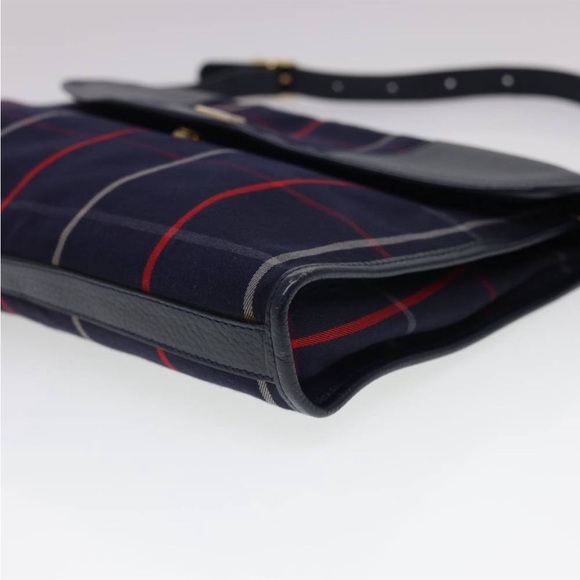 Burberry Navy Red Check Shoulder Bag - Picture 9 of 15